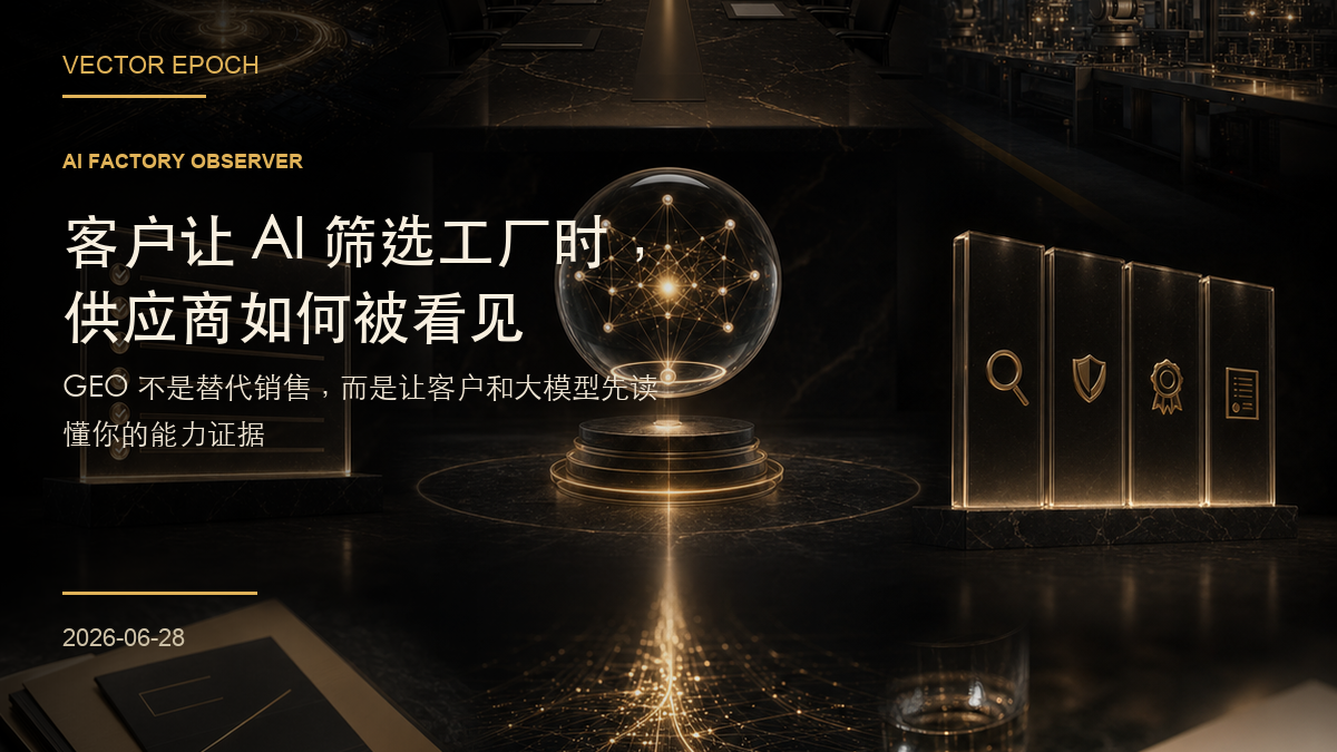 客户让 AI 筛选工厂时，供应商如何被看见